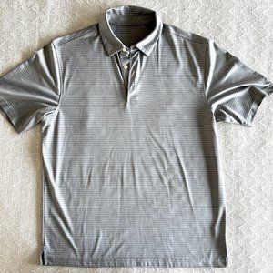 Walter Hagen golf polo shirt - size L - light gray/silver stripes